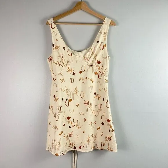 Peppermayo Audrey Linen Blend Slip Mini Summer Dress - Picture 4 of 10